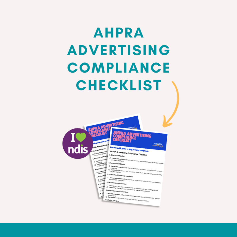 AHPRA Advertising Compliance Checklist Provider Marketing